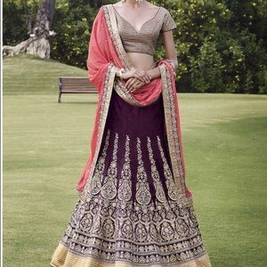 Wine & Pink Lehenga